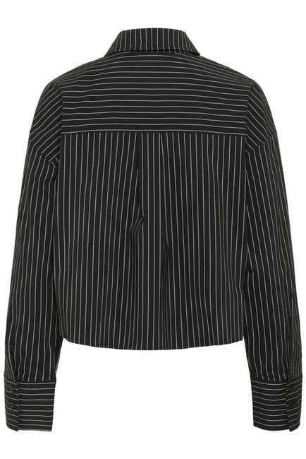 Kaffe blouse gestreept zwart wit model KAeliana shirt black pinstripe