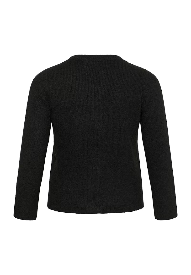 Kaffe Curve vest zwart met strik detail model KCmaia black bow