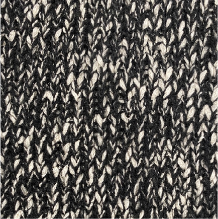 Kaffe trui gemeleerd zwart offwhite model KAesme knit pullover black chalk