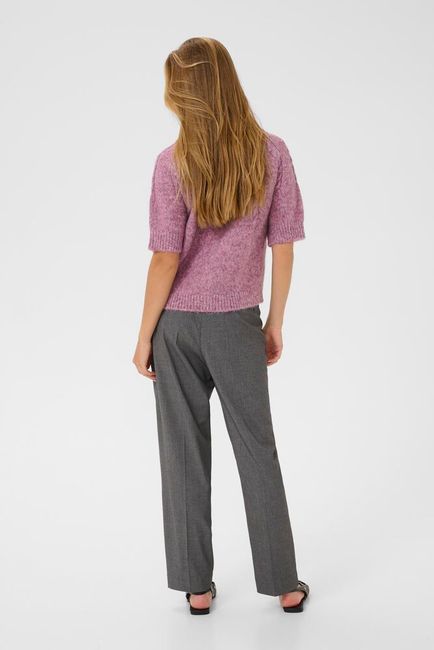 Kaffe trui paars roze met korte mouw model KAcuba pullover Tullipwood melange