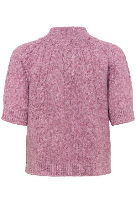 Kaffe trui paars roze met korte mouw model KAcuba pullover Tullipwood melange