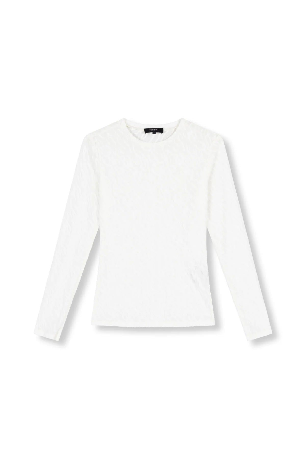 Refined Department offwhite longsleeve animal burnout print mode Pepper top