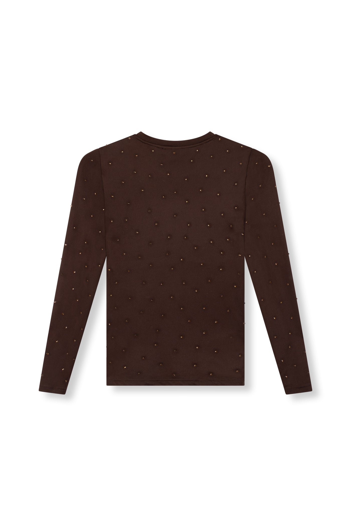 Refined Department longsleeve bruin met studs model Pepper top brown