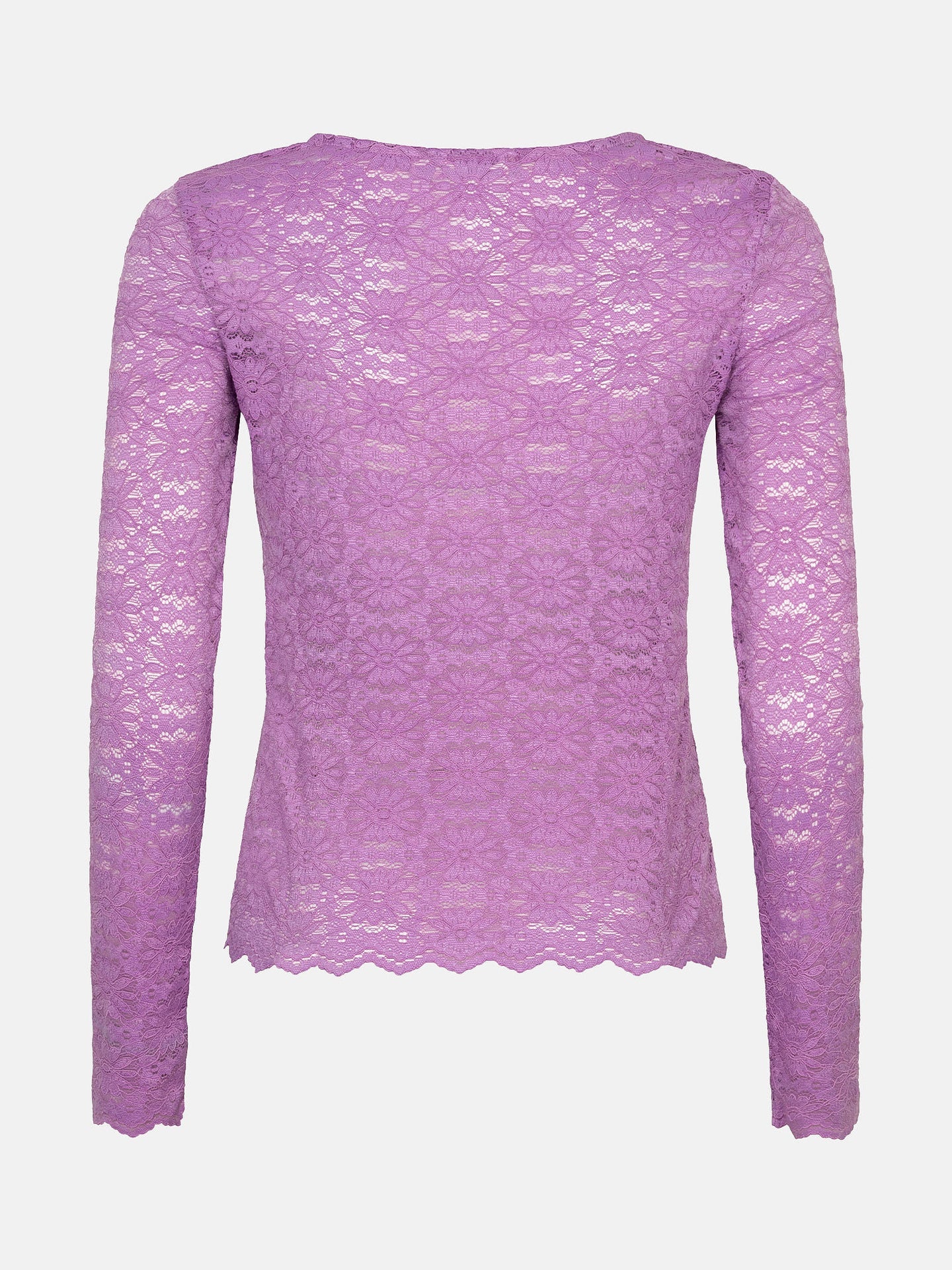 Ydence lila kanten longsleeve model Loiza top violet