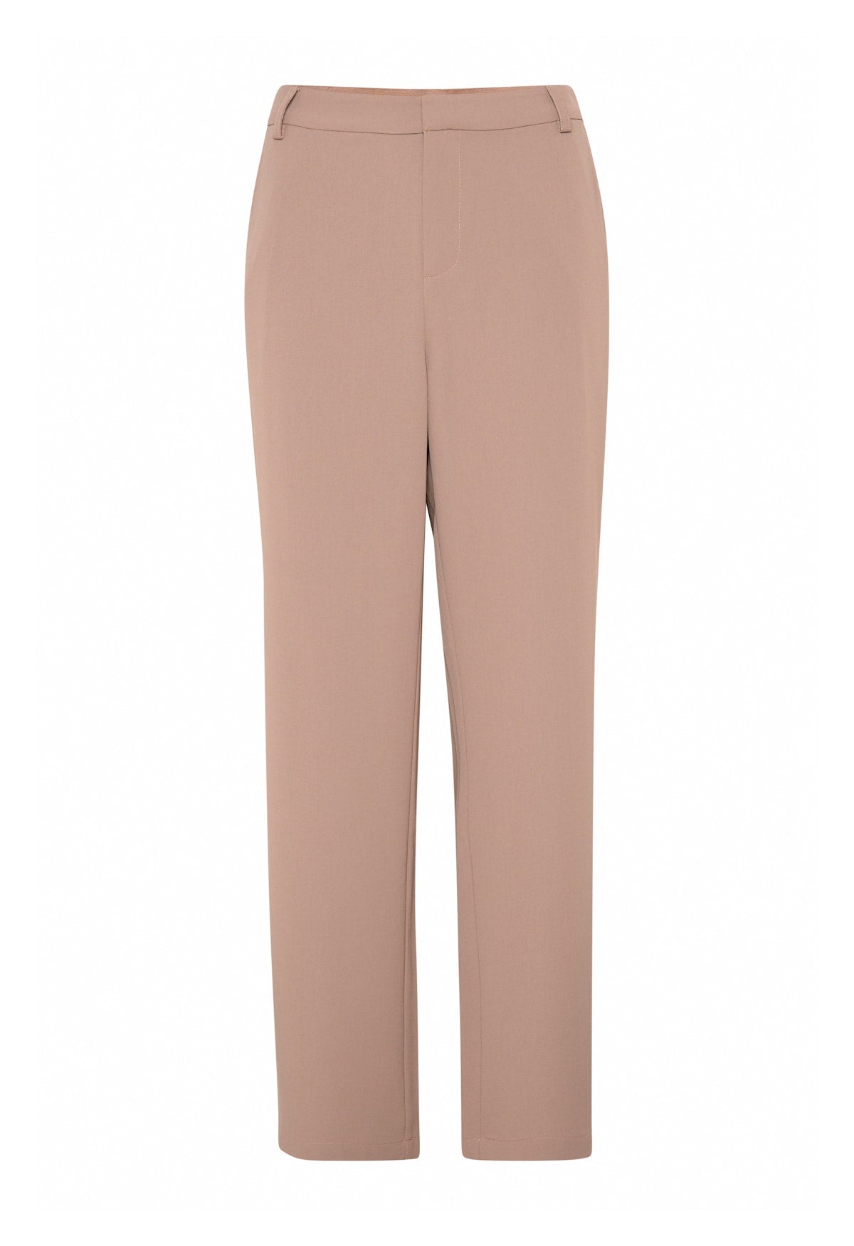Cream pantalon bruin beige recht wijdvallend model CRcan cocamia pants fossil