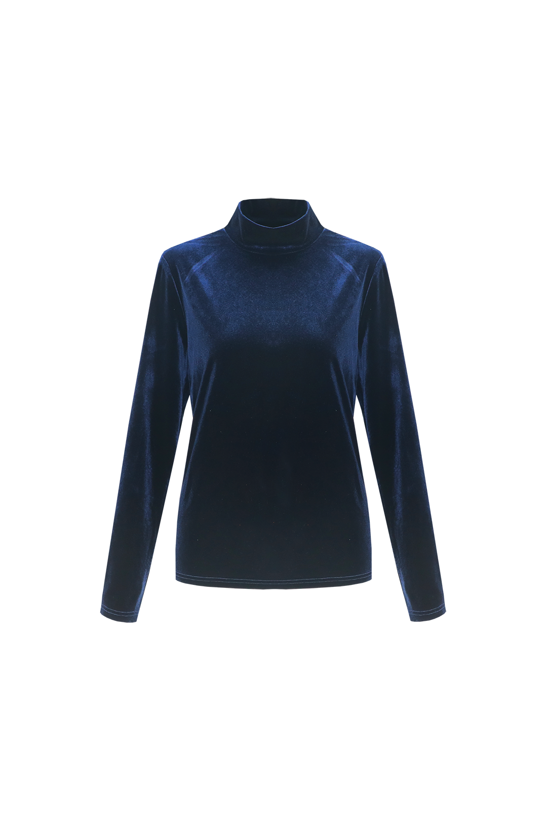 Fluresk col velvet donker blauw Ylana top velvet midnight blue
