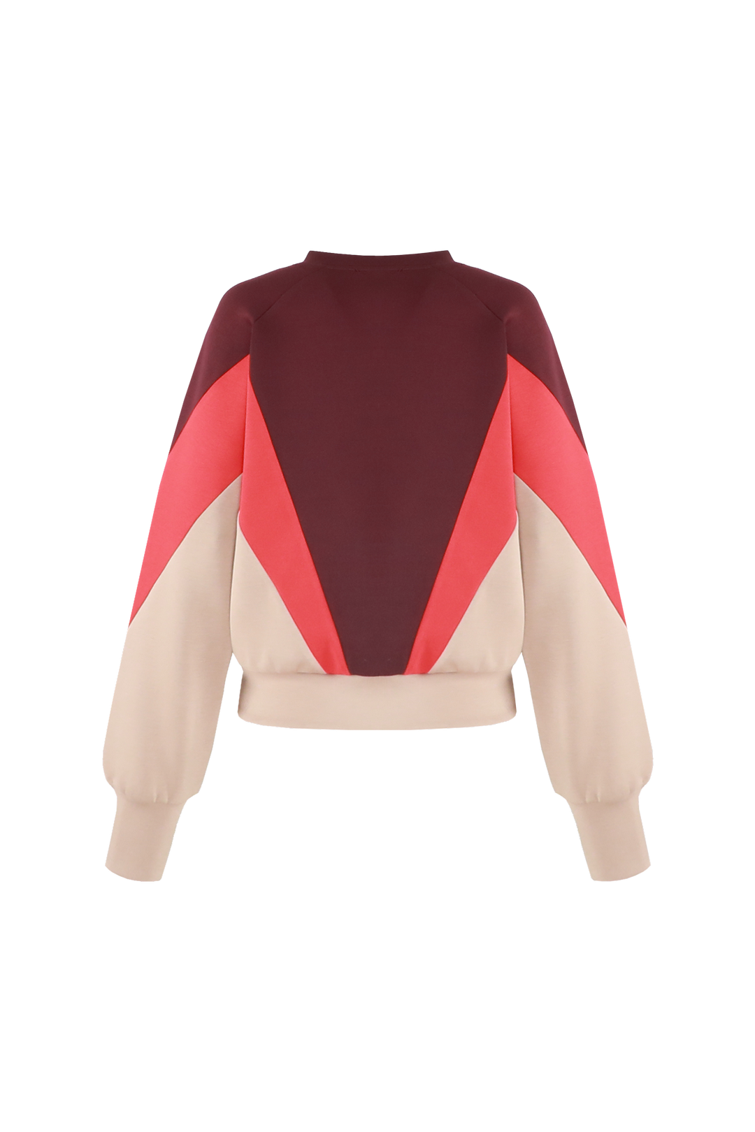 Fluresk trui rood beige model Raya sweater wine red bordeaux taupe