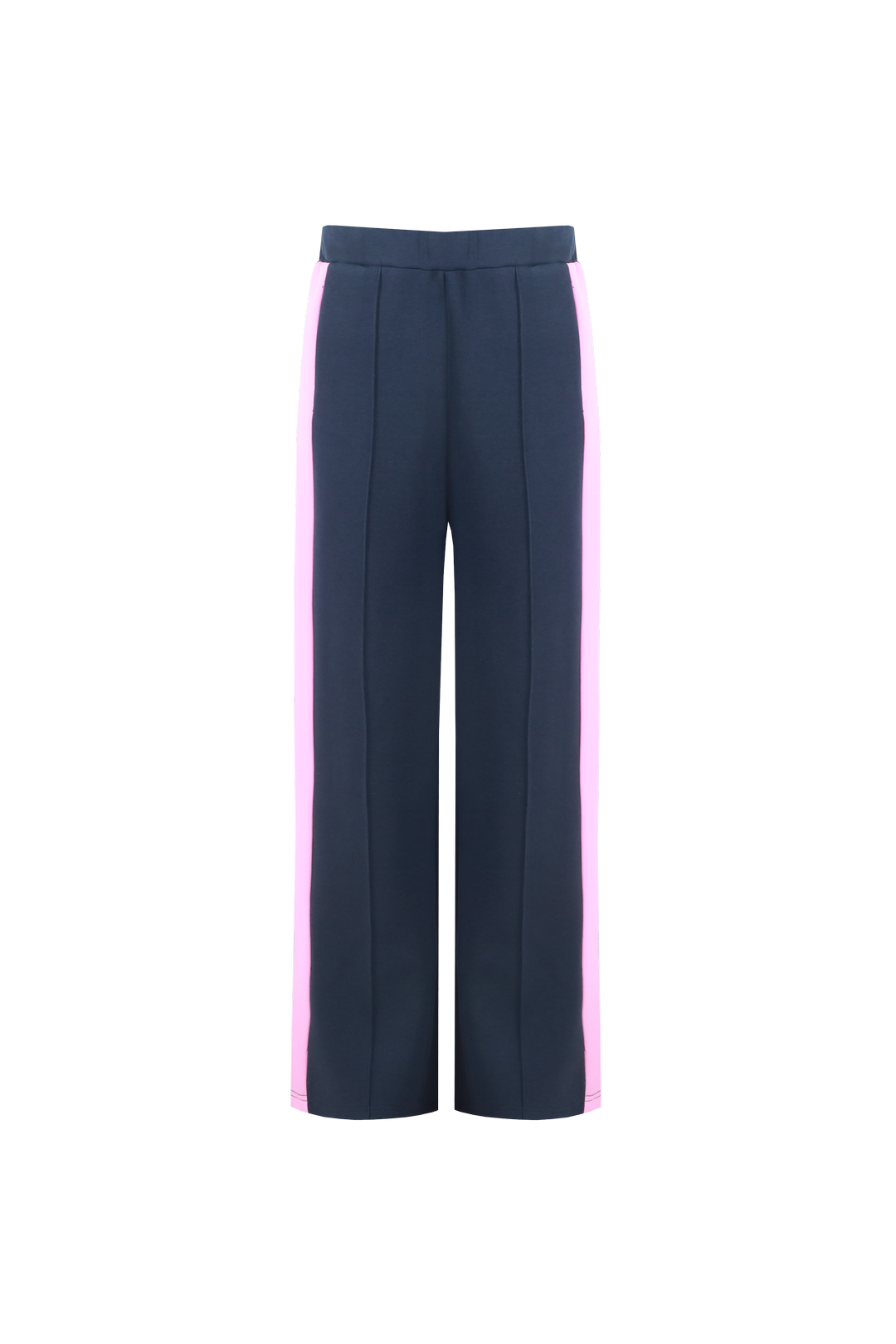 Fluresk broek blauw met roze streep model Ewan pants midnight blue