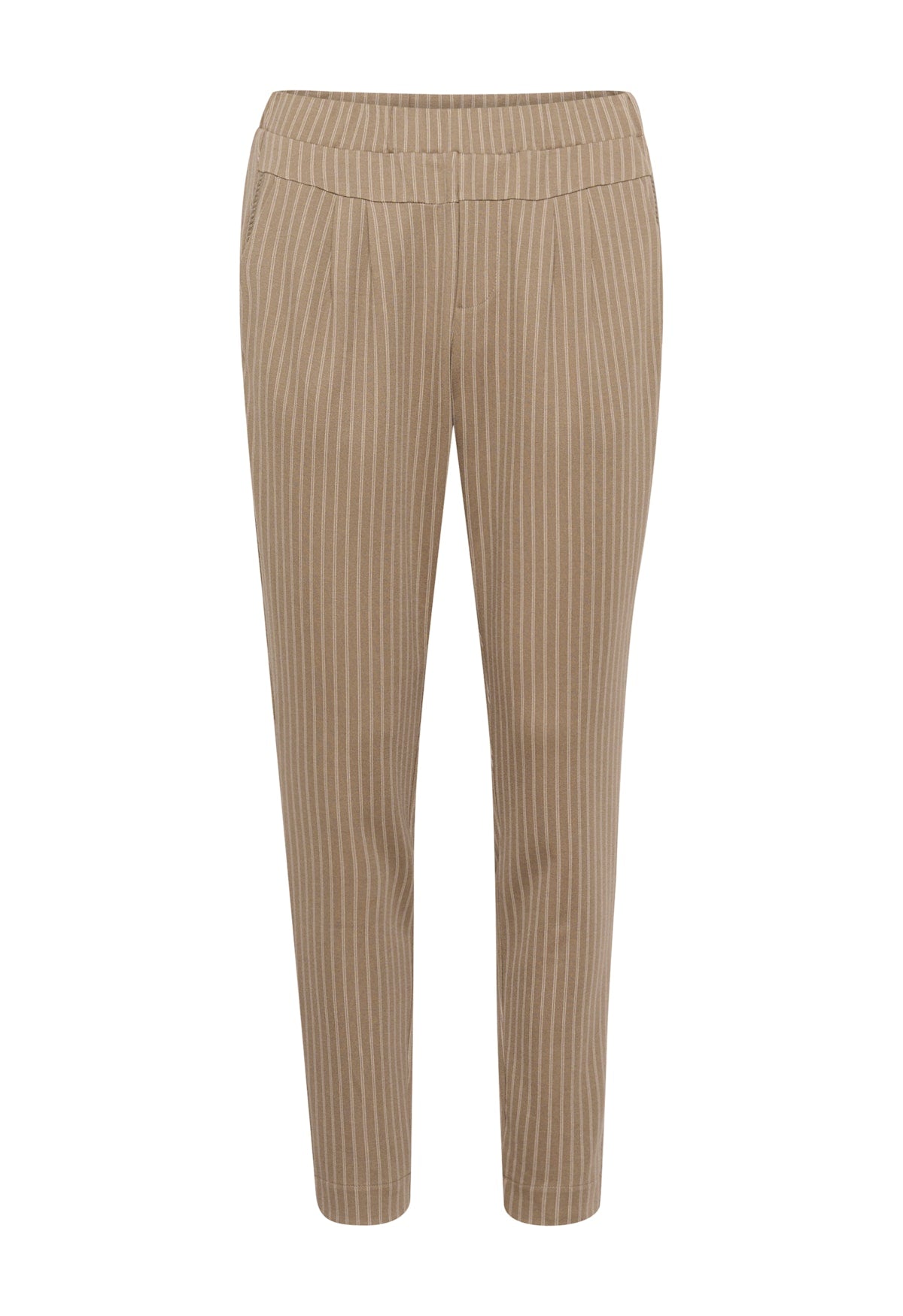 Cream broek pinstripe bruin offwhite CRanett pants fossil
