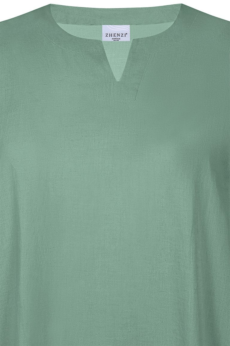 Zhenzi jurk groen model Hyla 1306 cactus green