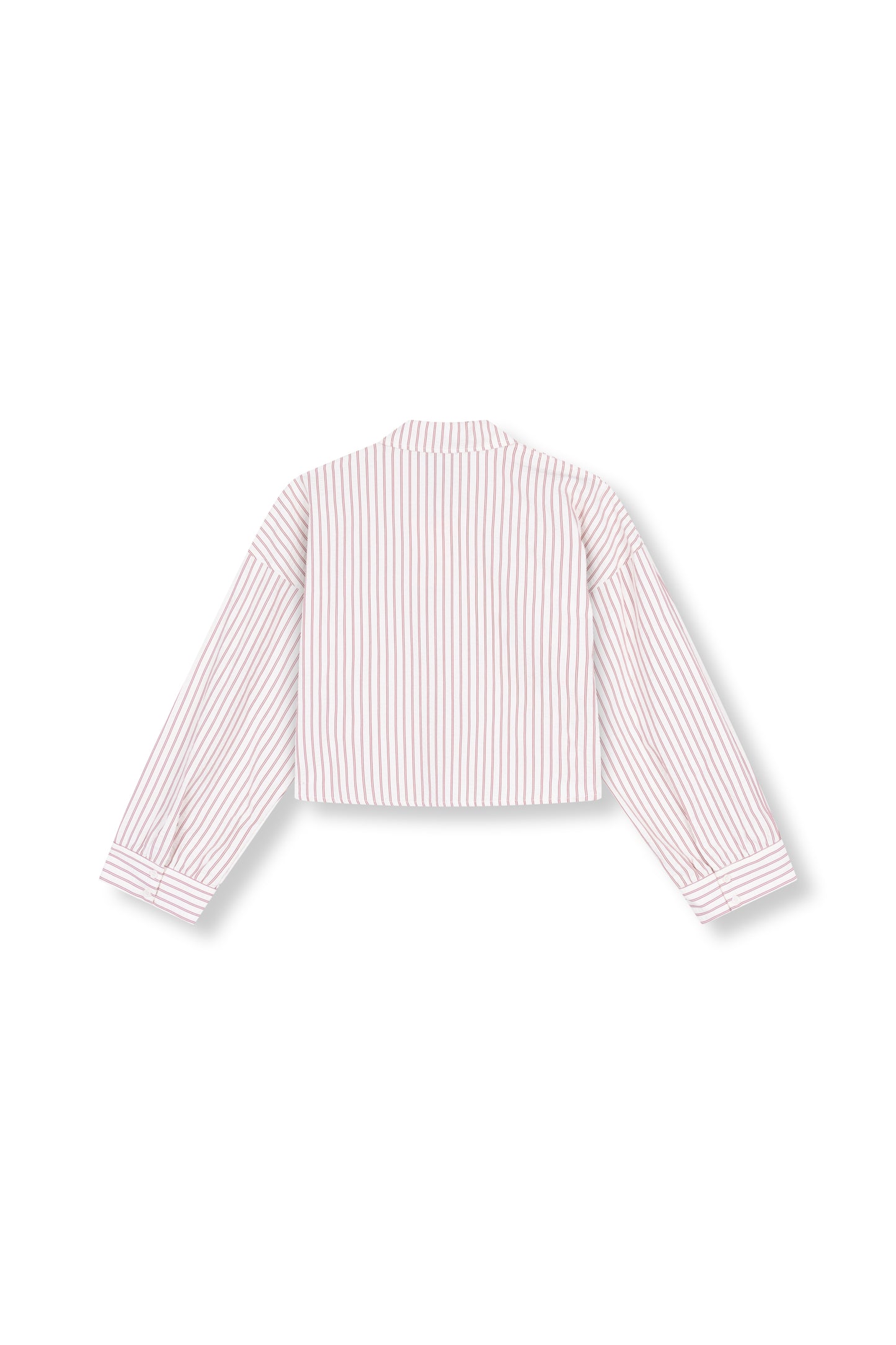 Refined Department blouse offwhite rood gestreept korter wijd model