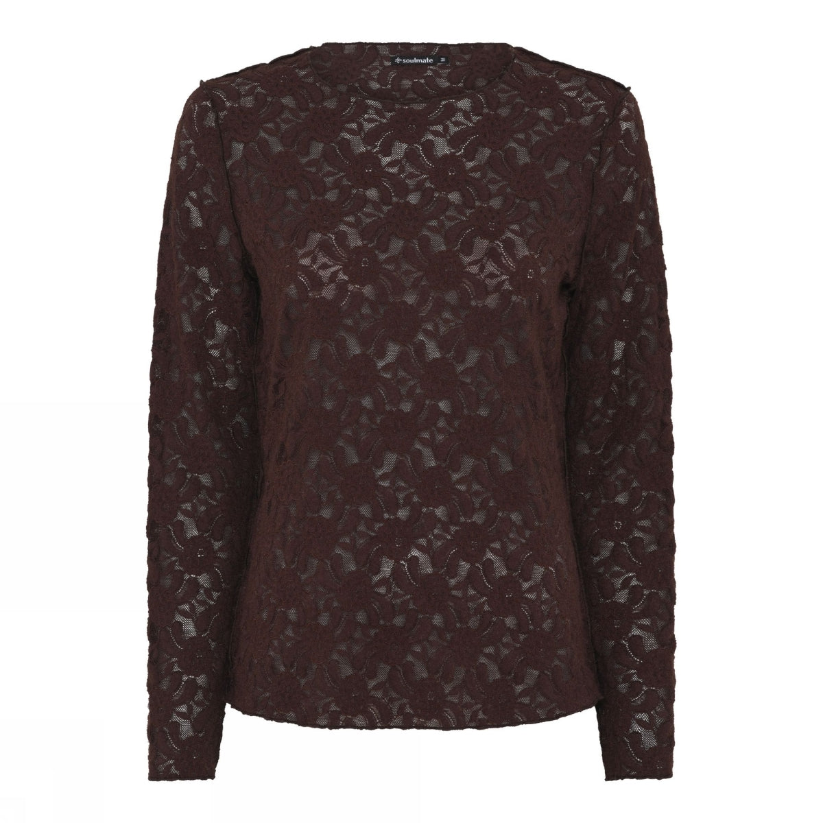 Soulmate longsleeve kant bordeaux bruin model Florin Burgundy