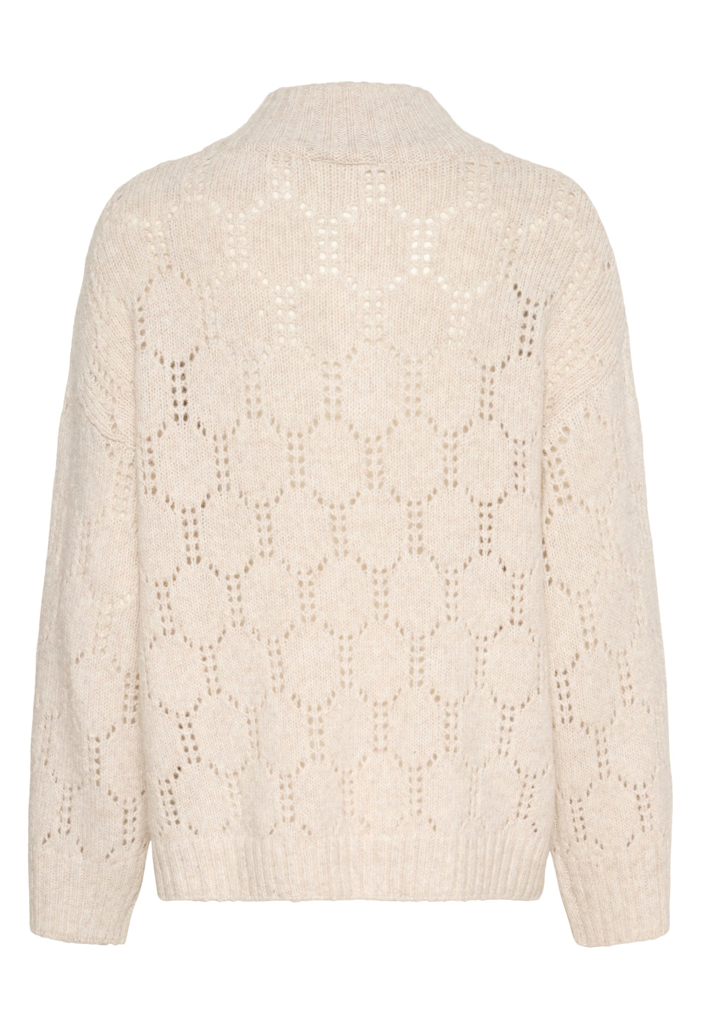 Cream trui beige model CRzilla pullover oat melange