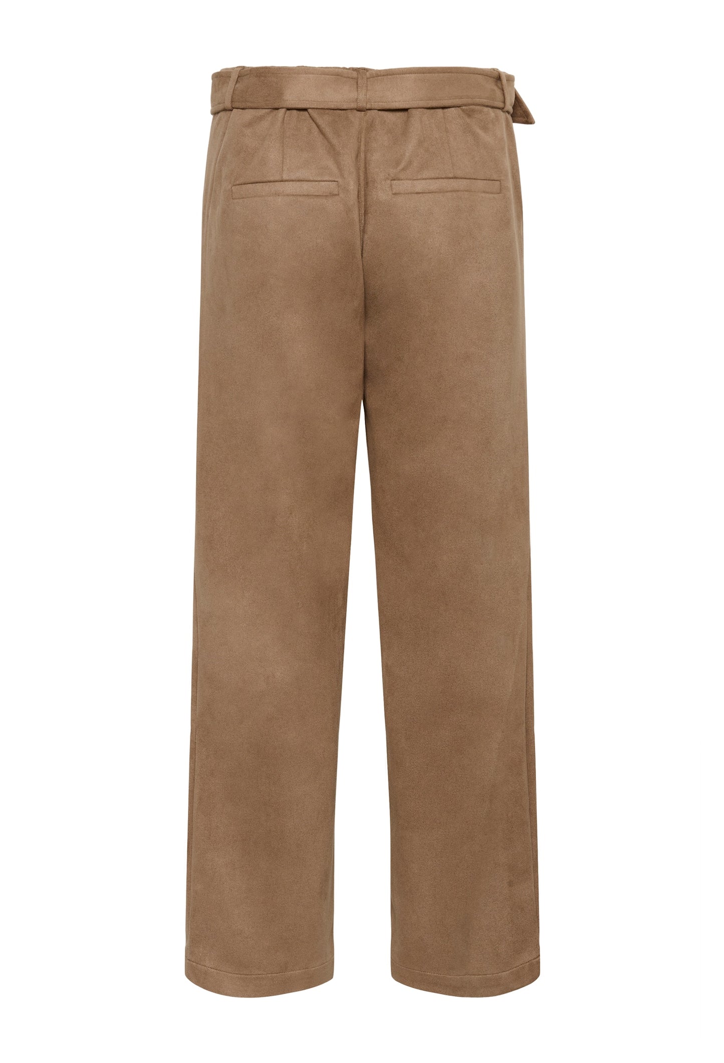 Cream suède look broek camel model CRcals trousers