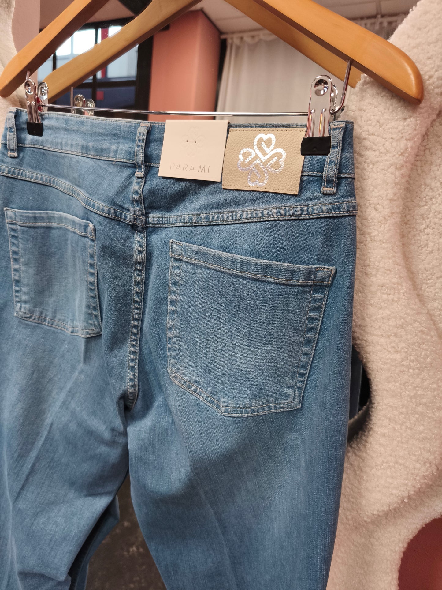 Para Mi jeans straight leg blauw lengte 32 model Vayen Jasmin blue