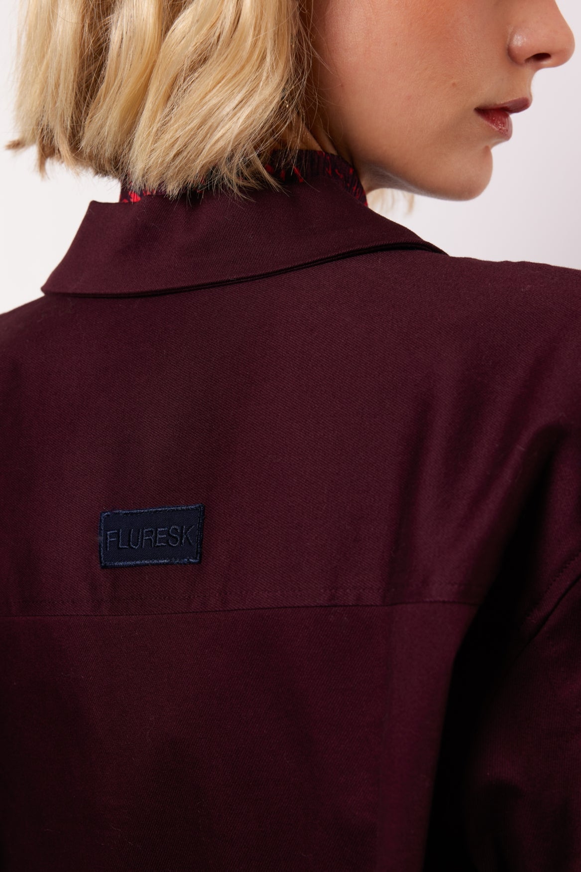 Fluresk jasje denim bordeaux Mascha jacket wine red