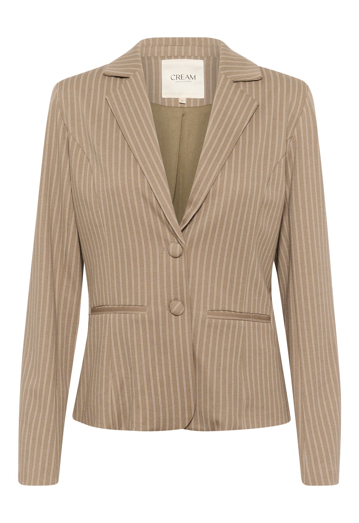 Cream blazer pinstripe bruin met offwhite zandkleur model CRanett fossil