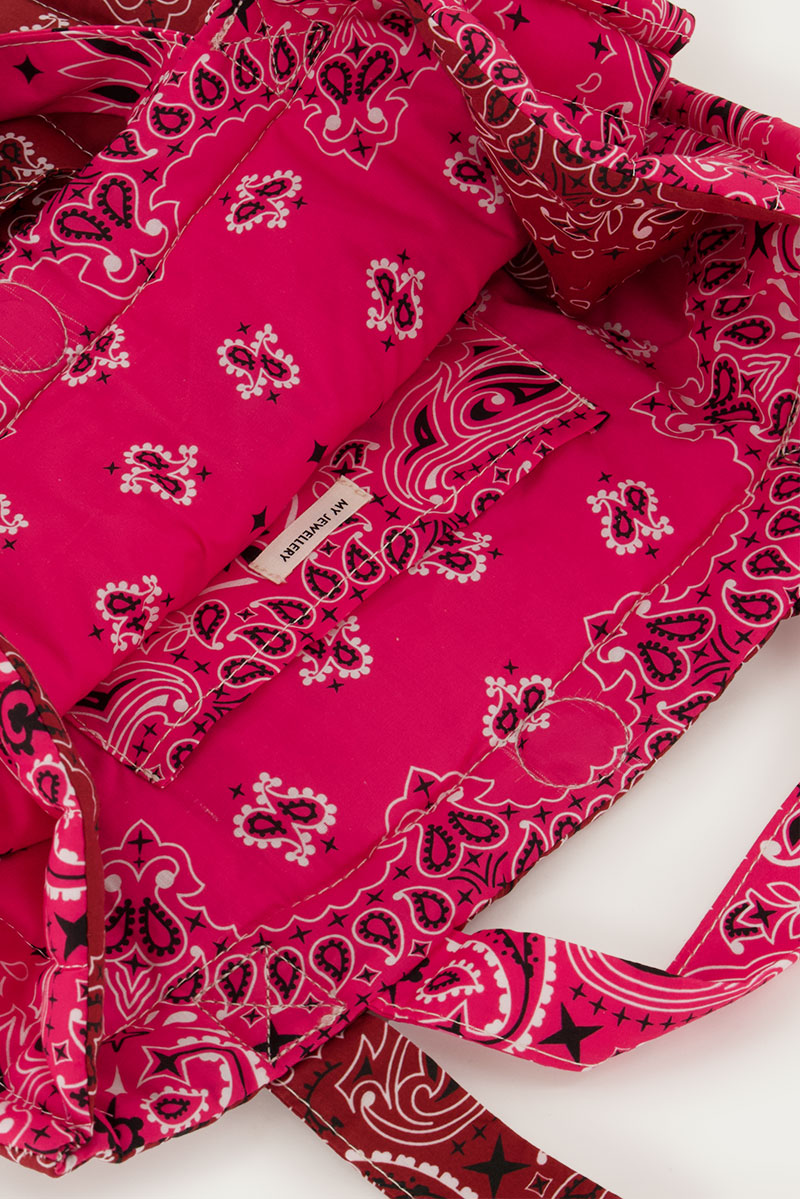 My Jewellery tas shopper bandana print Burgundy