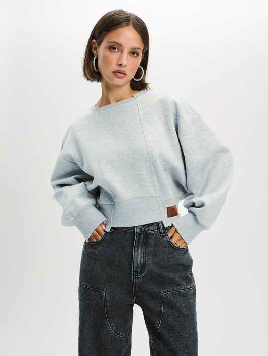 Refined Department sweater grijs model Lovee grey