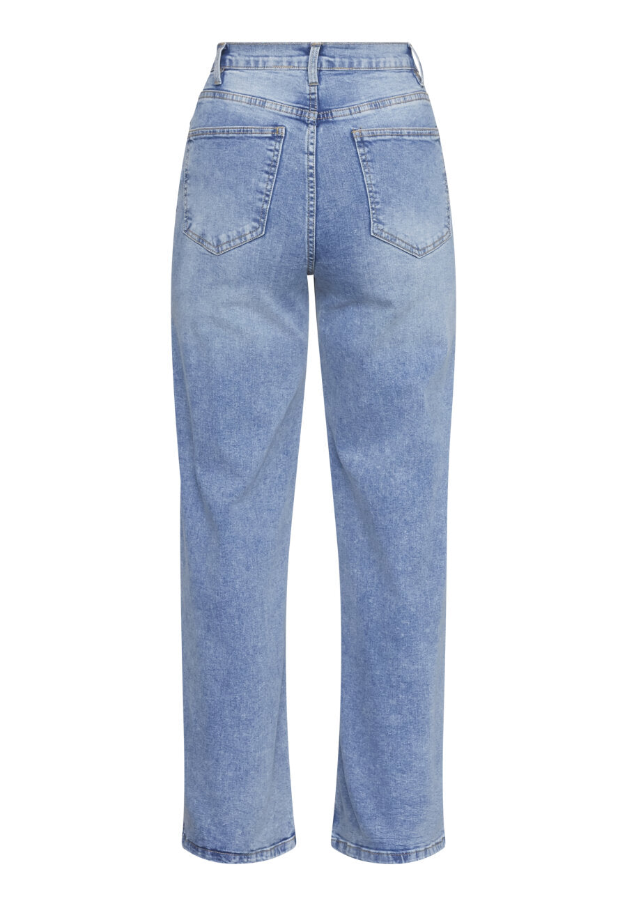 Sisters Point jeans medium blauw model Owi mid waist mid blue