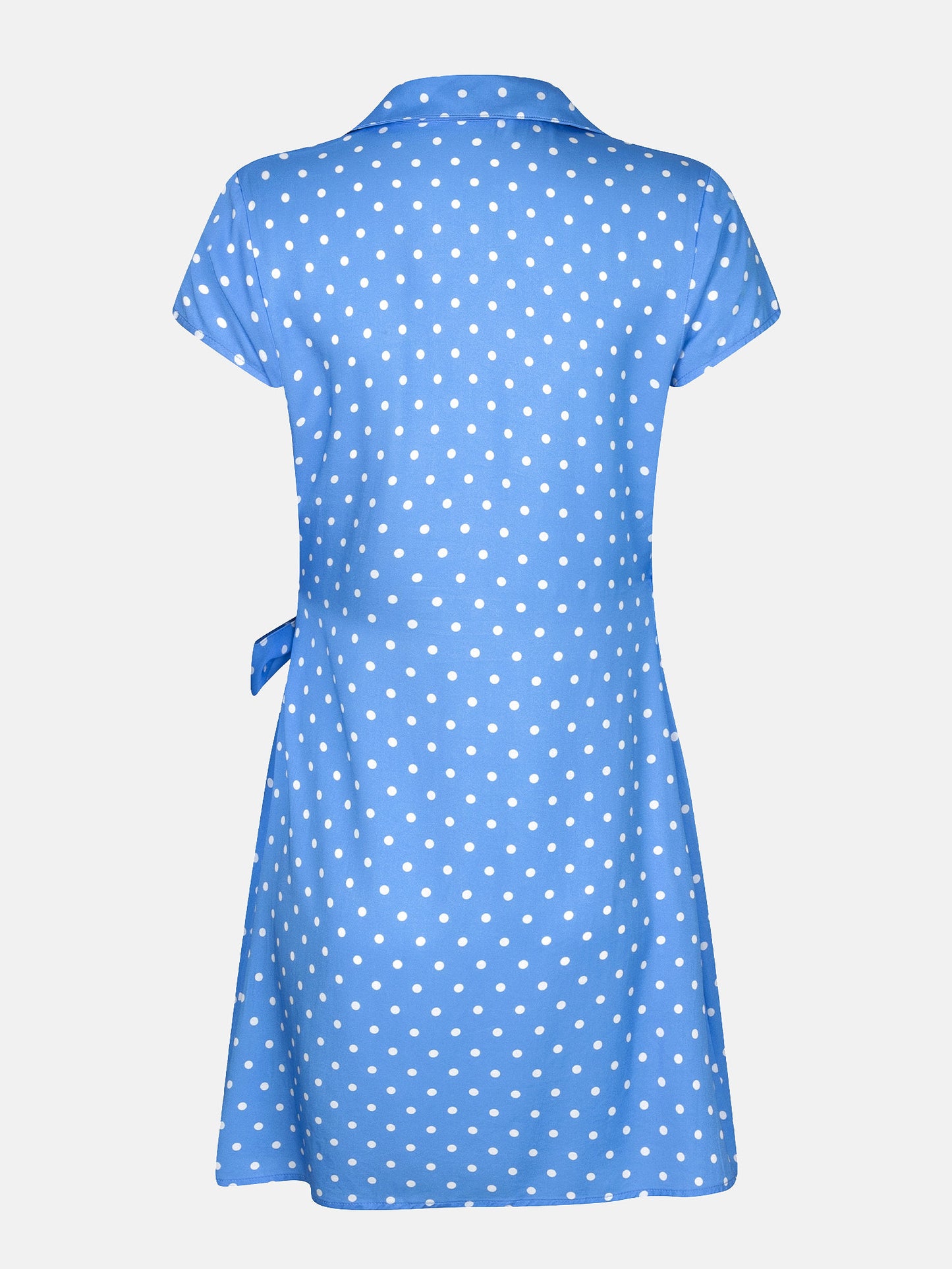 Ydence jurk licht blauw met witte stippen model Dress Carmen