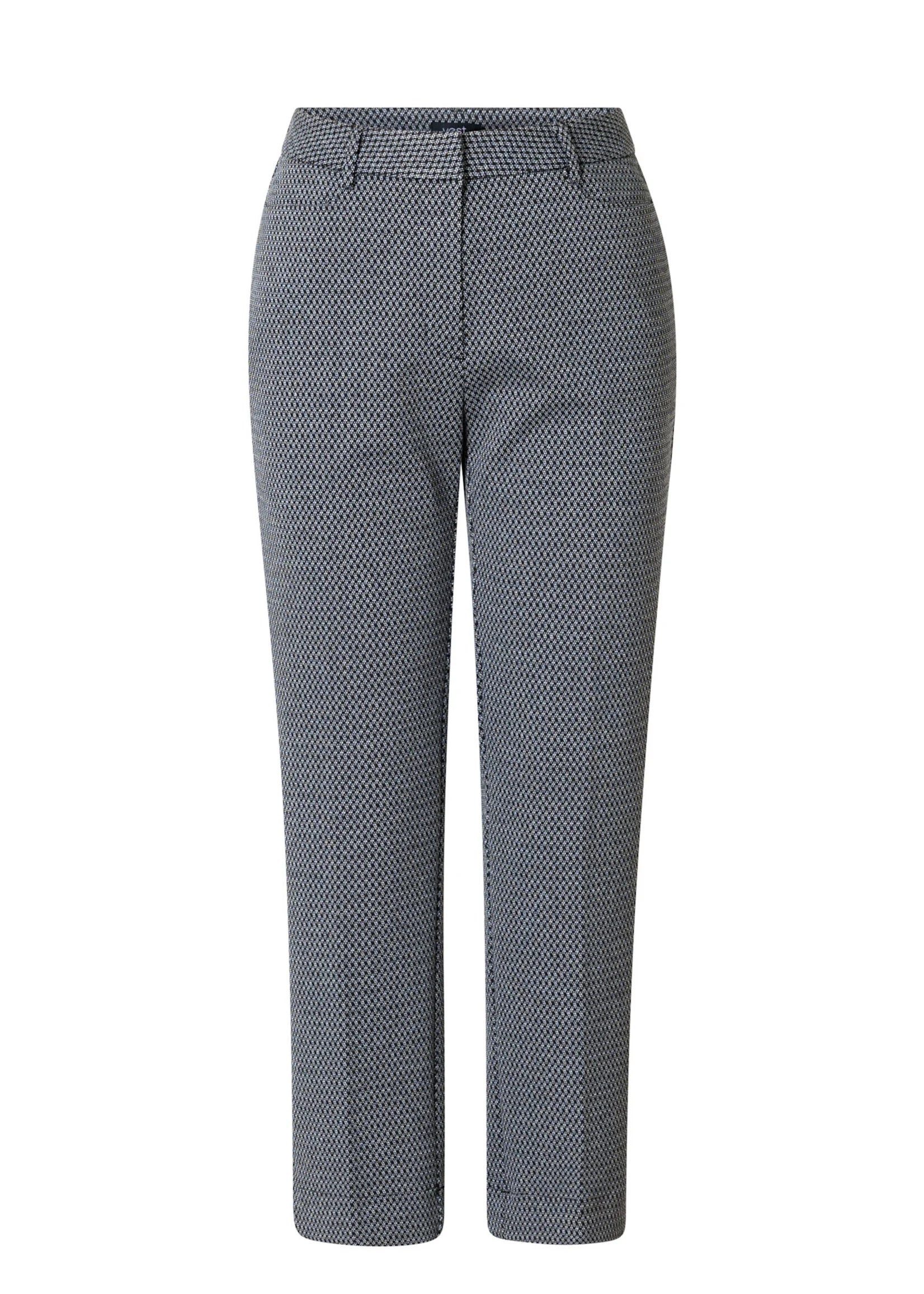 Yest Curve (Yesta) pantalon zwart wit print model Helia broek A005899 black offwhite