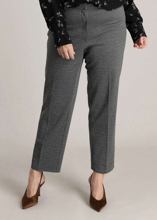 Yest Curve (Yesta) pantalon zwart wit print model Helia broek A005899 black offwhite