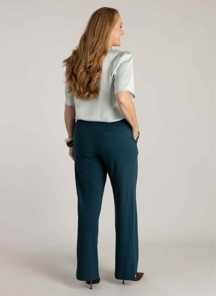 Yest Curve (yesta) pantalon groen model Nadeche Essential Teal Green A005946