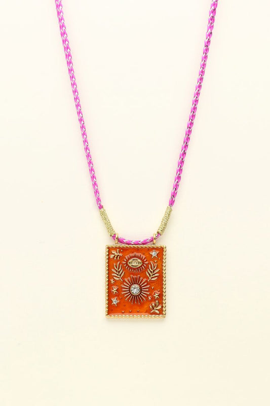 My Jewellery ketting Mystic ketting met oranje bedel