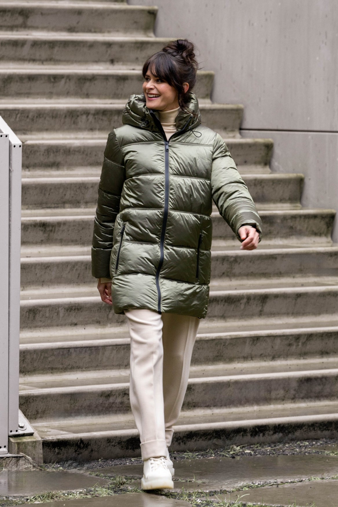 Yest winter jas groen model Zuleika antra