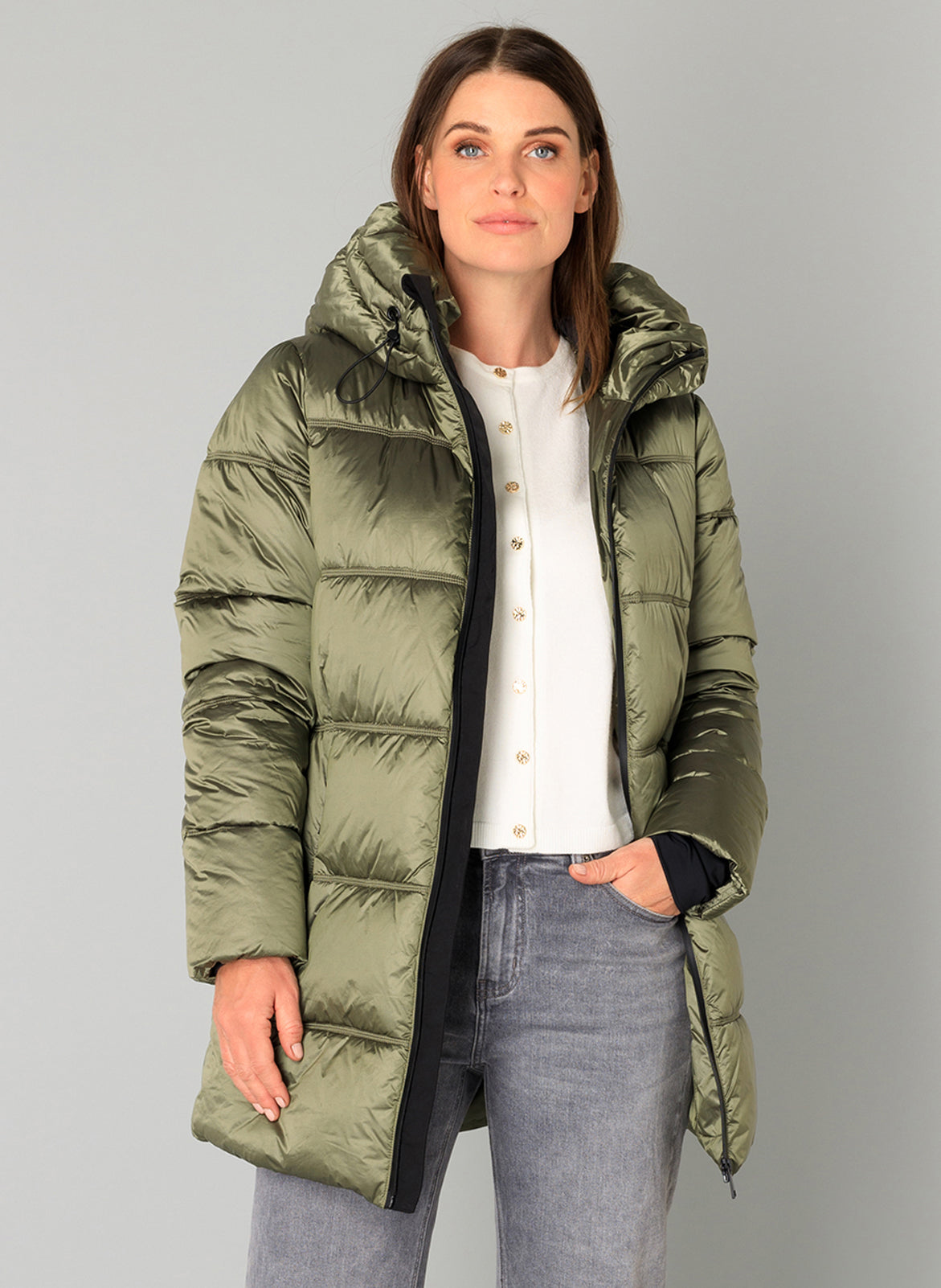 Yest winter jas groen model Zuleika antra