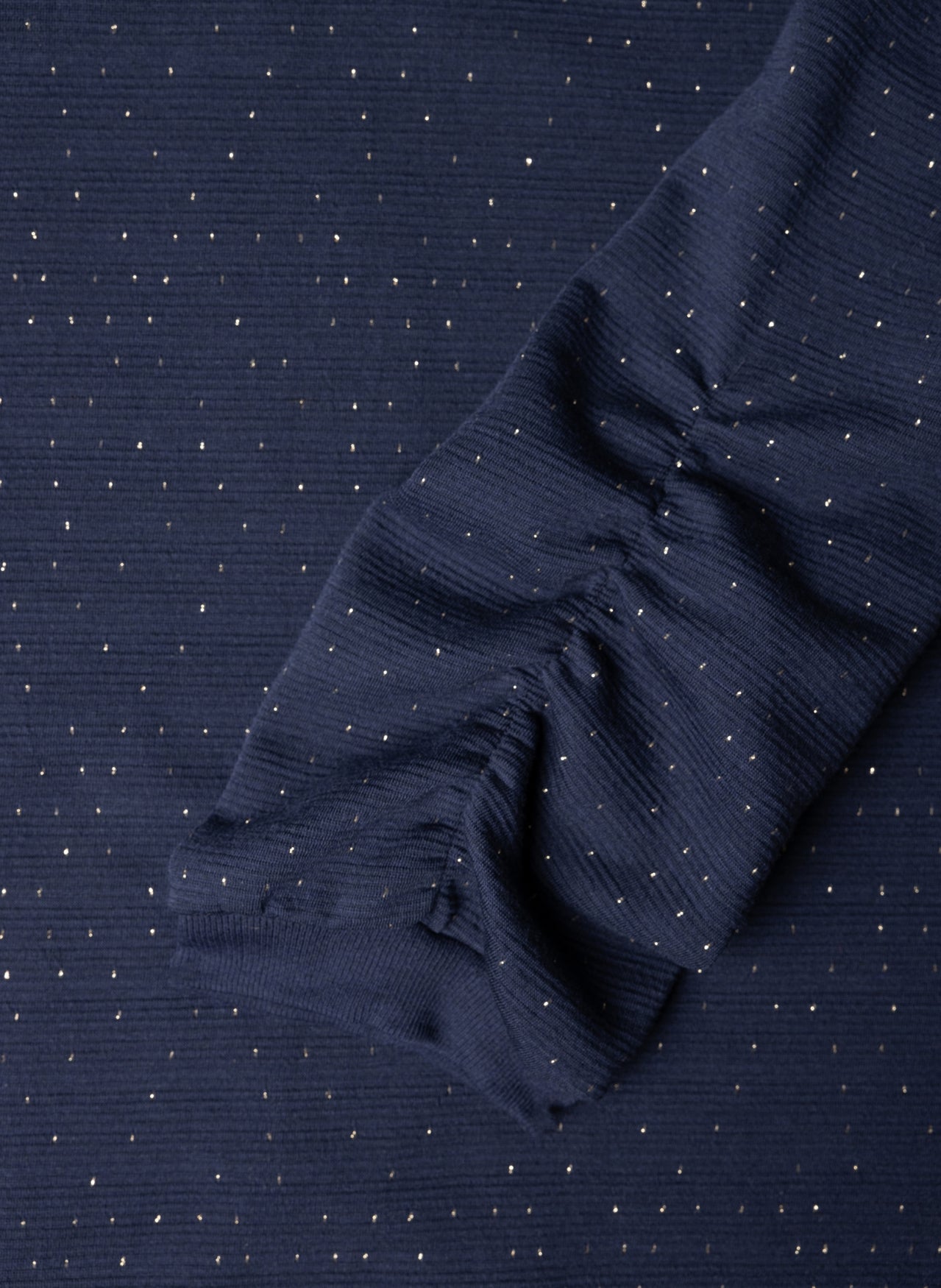 Yest shirt donkerblauw met glitter draadje model Olvin Essential dark navy