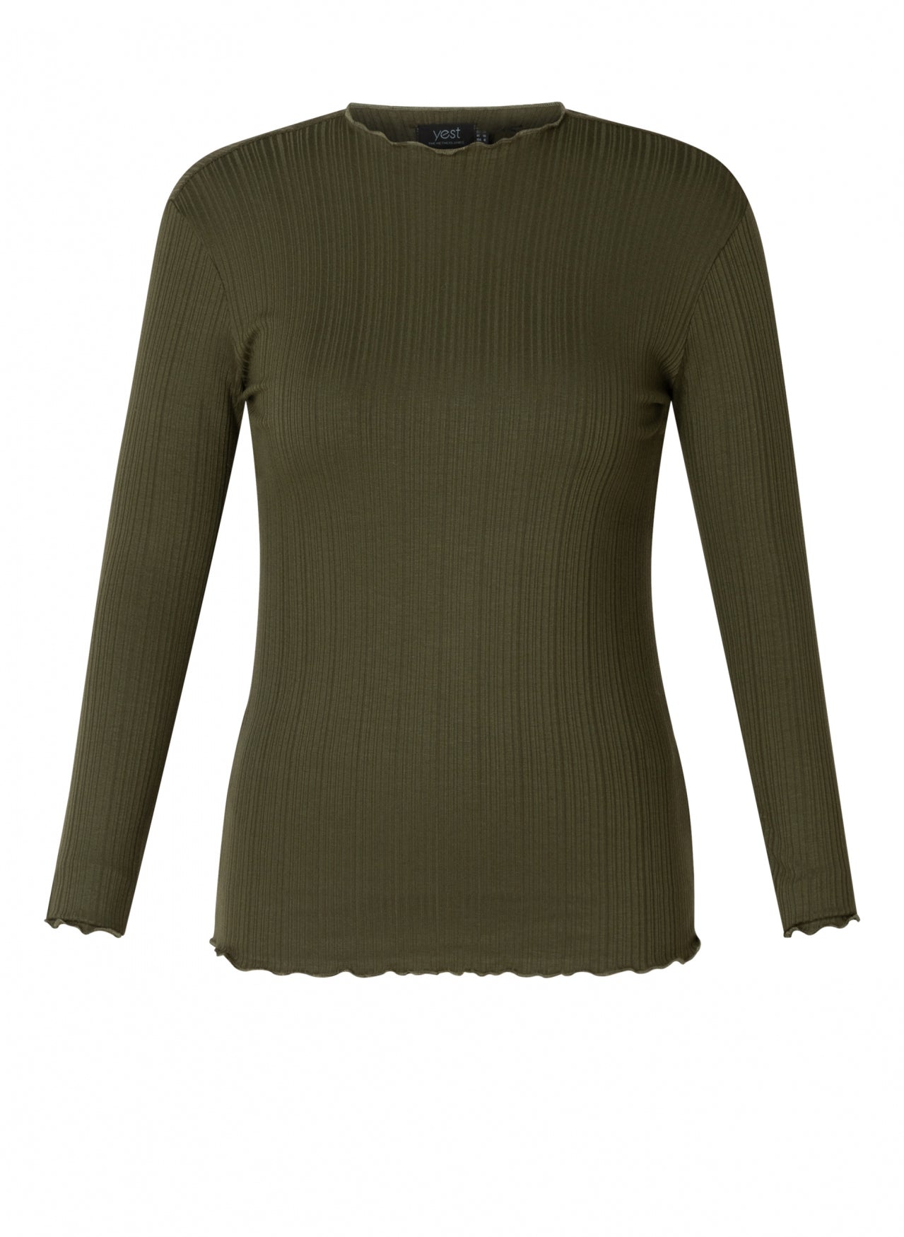 Yest longsleeve groen model Clara army green