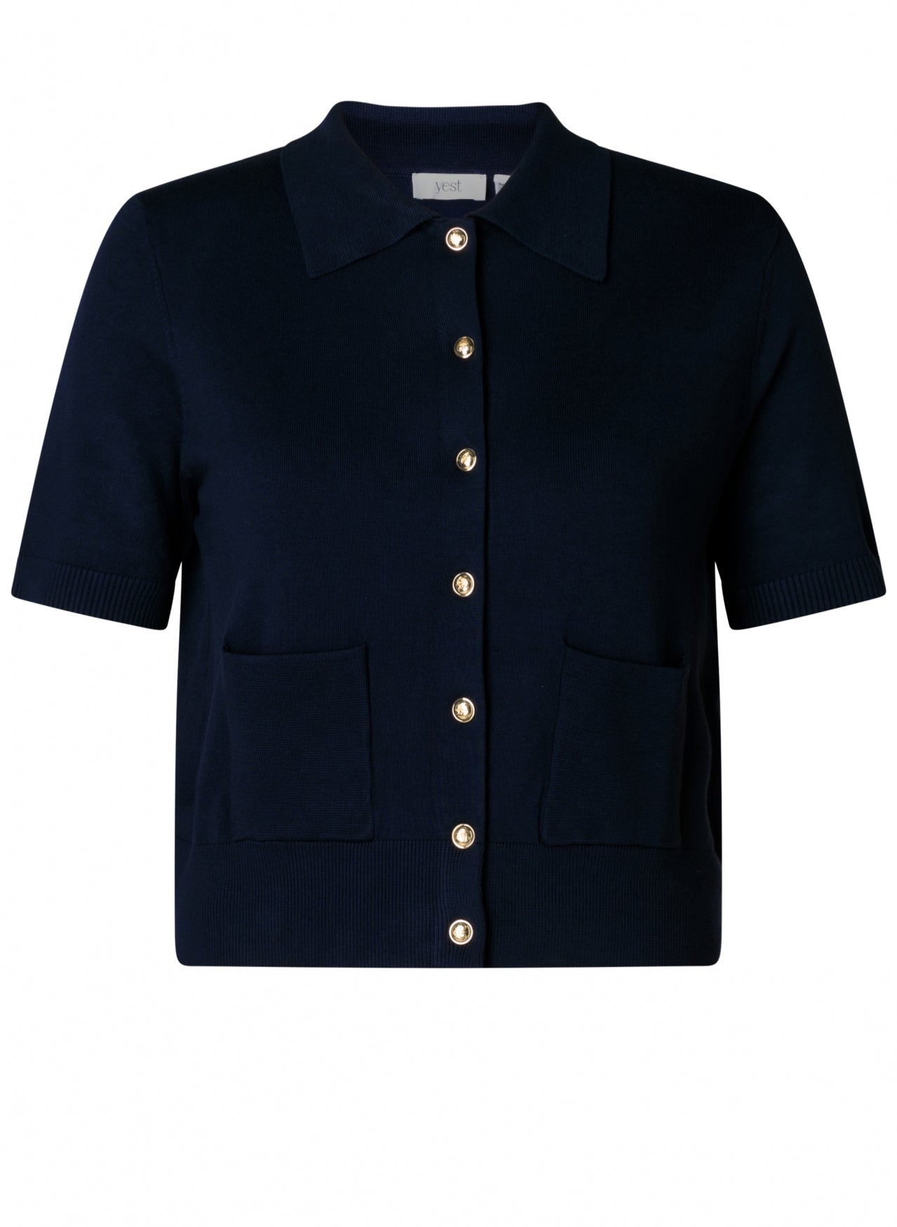 Yest polo vest donker blauw model Ilira navy korte mouw