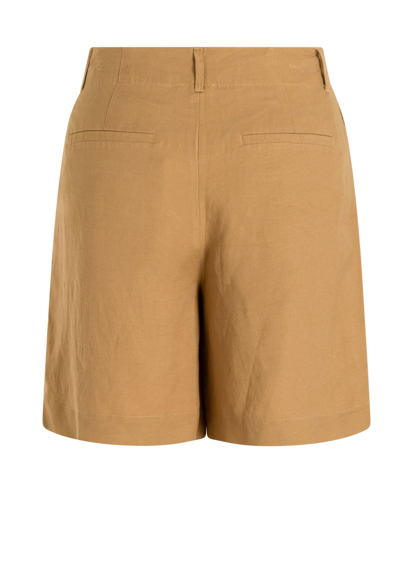 Yest korte broek bruin zand kleur model Mia Summer Taupe short