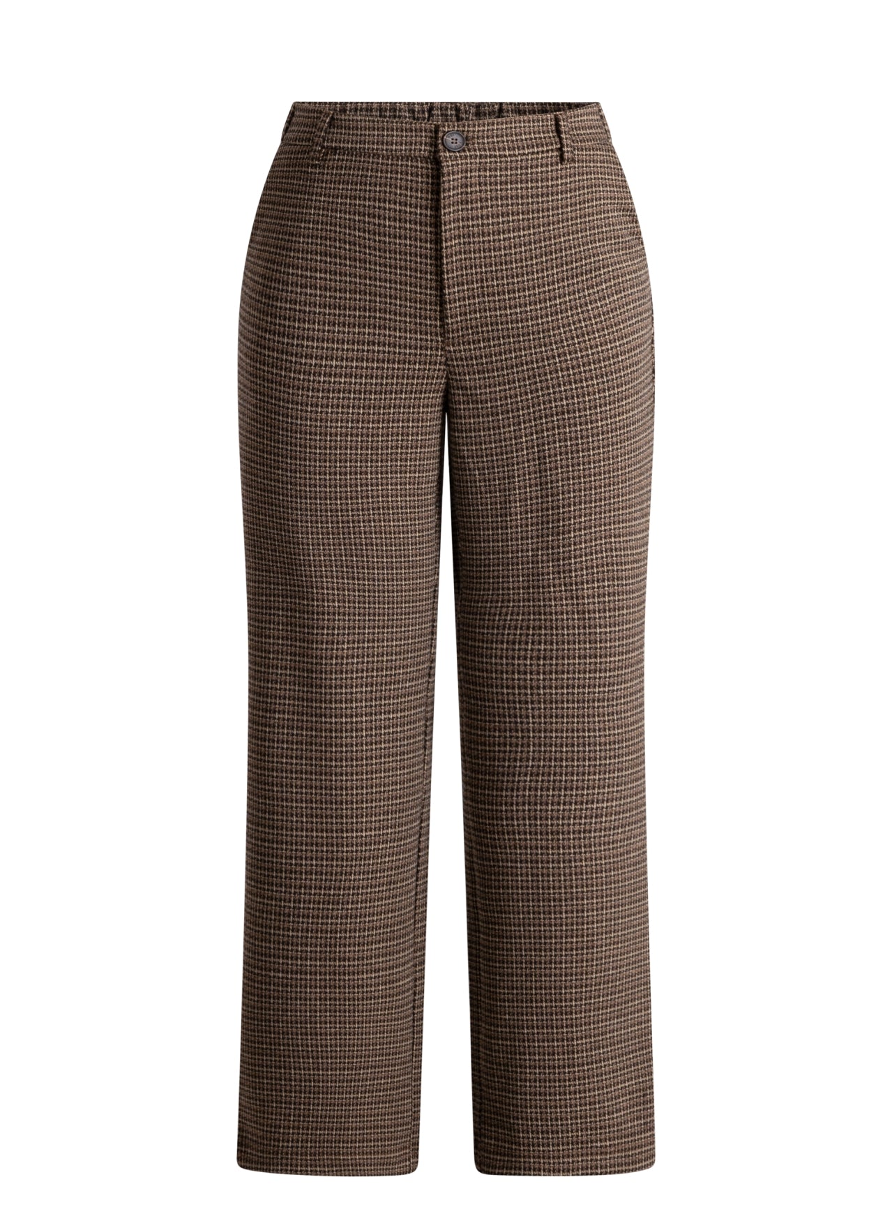 Yest broek bruine ruit model Belinda Essential Mocca Brown