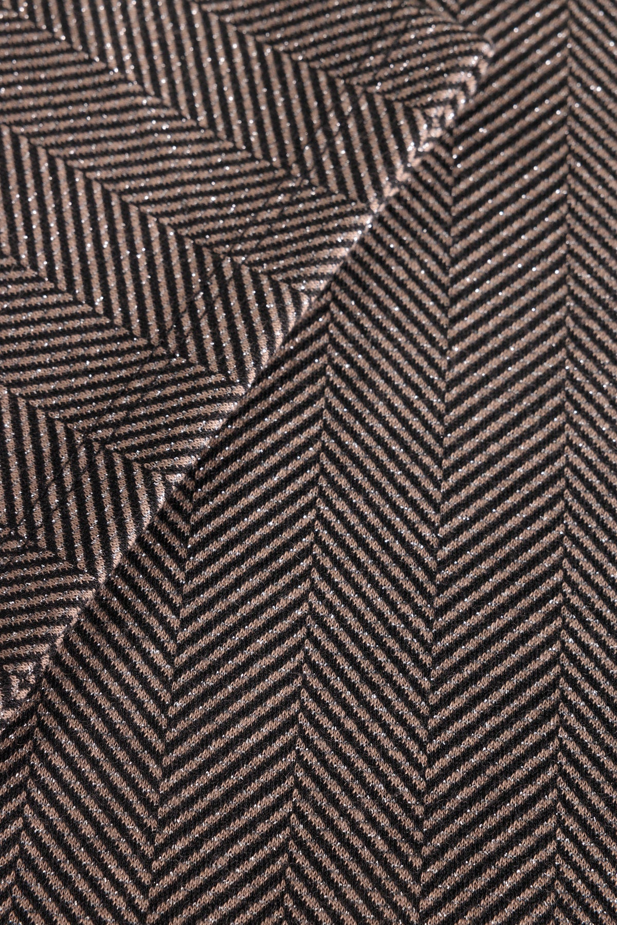 Yest shirt zwart met grijze visgraat print en lurex model Winta black taupe grey glitter 0006653