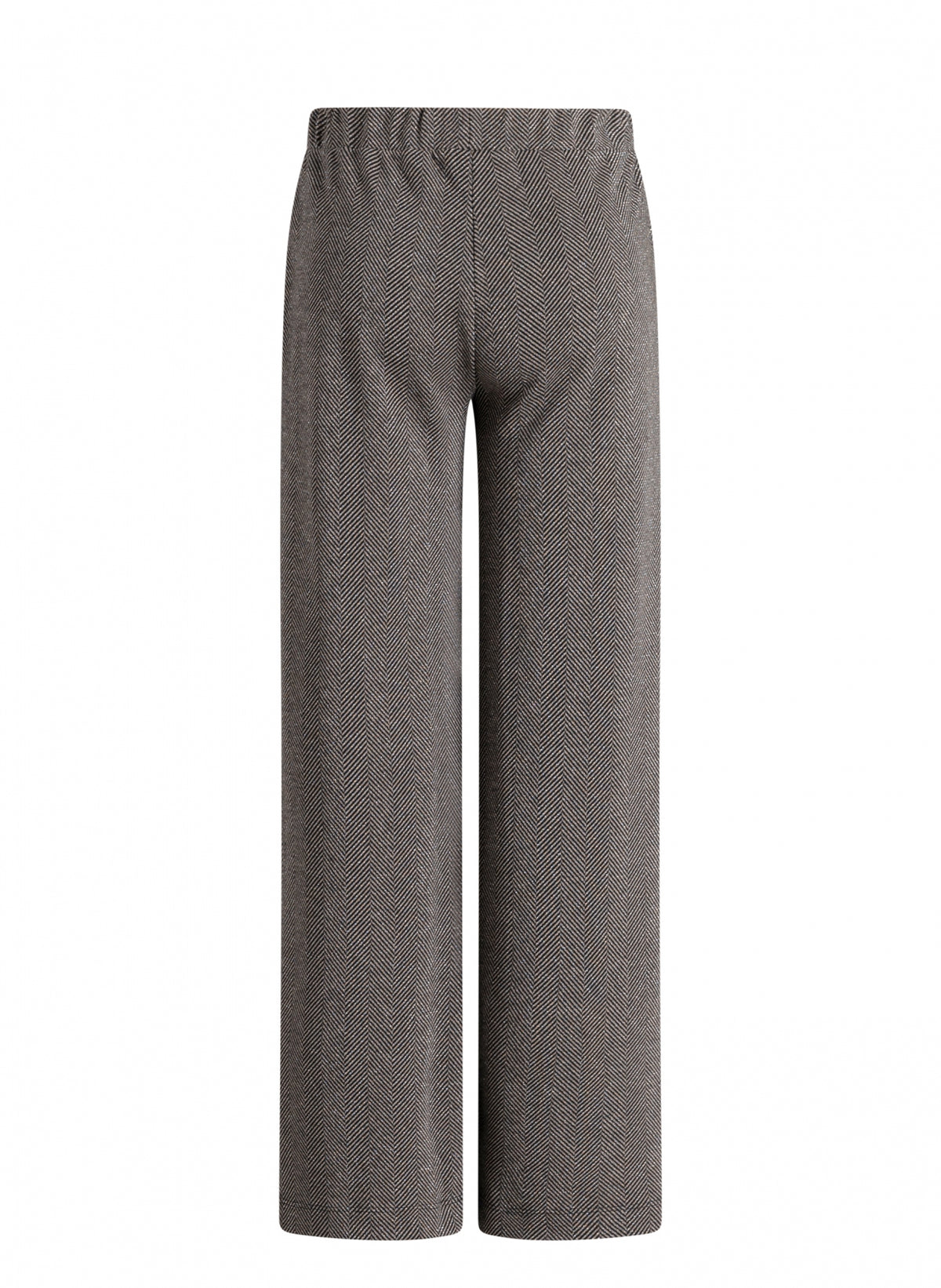 Yest broek zwart grijs met lurex visgraat print model Wilka black taupe grey glitter 0006654