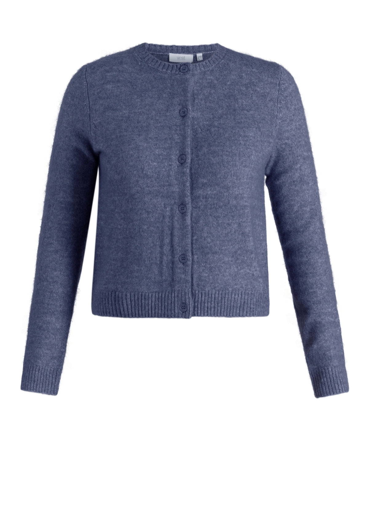 Yest vest blauw gemeleerd model Naomi essential faded blue