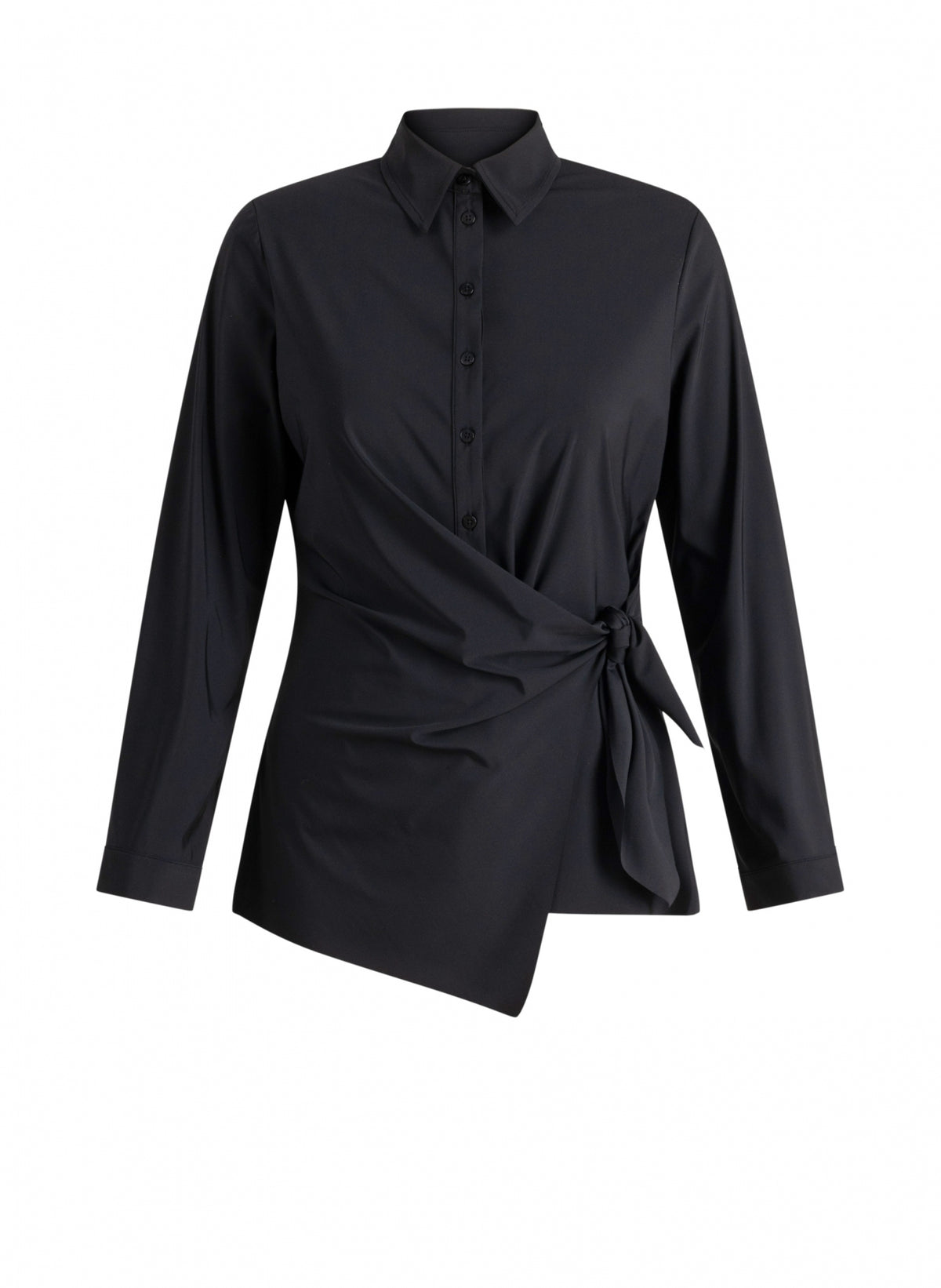 Yest blouse zwart travelstof model Willine black 0006752 