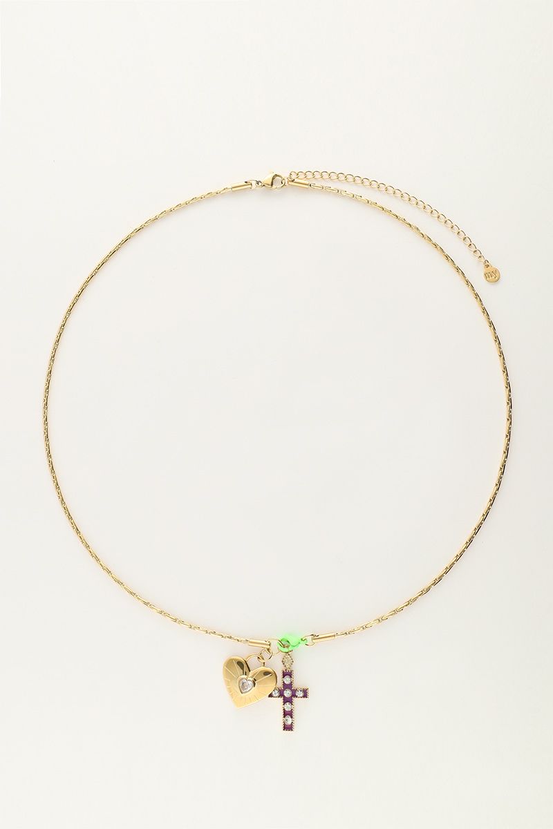 My Jewellery Candy ketting met bedels en groen slotje