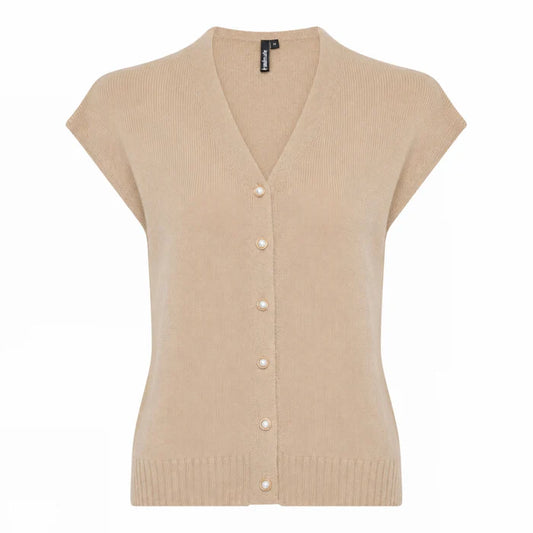 Soulmate spencer zand kleur model Charme sand gilet 10292