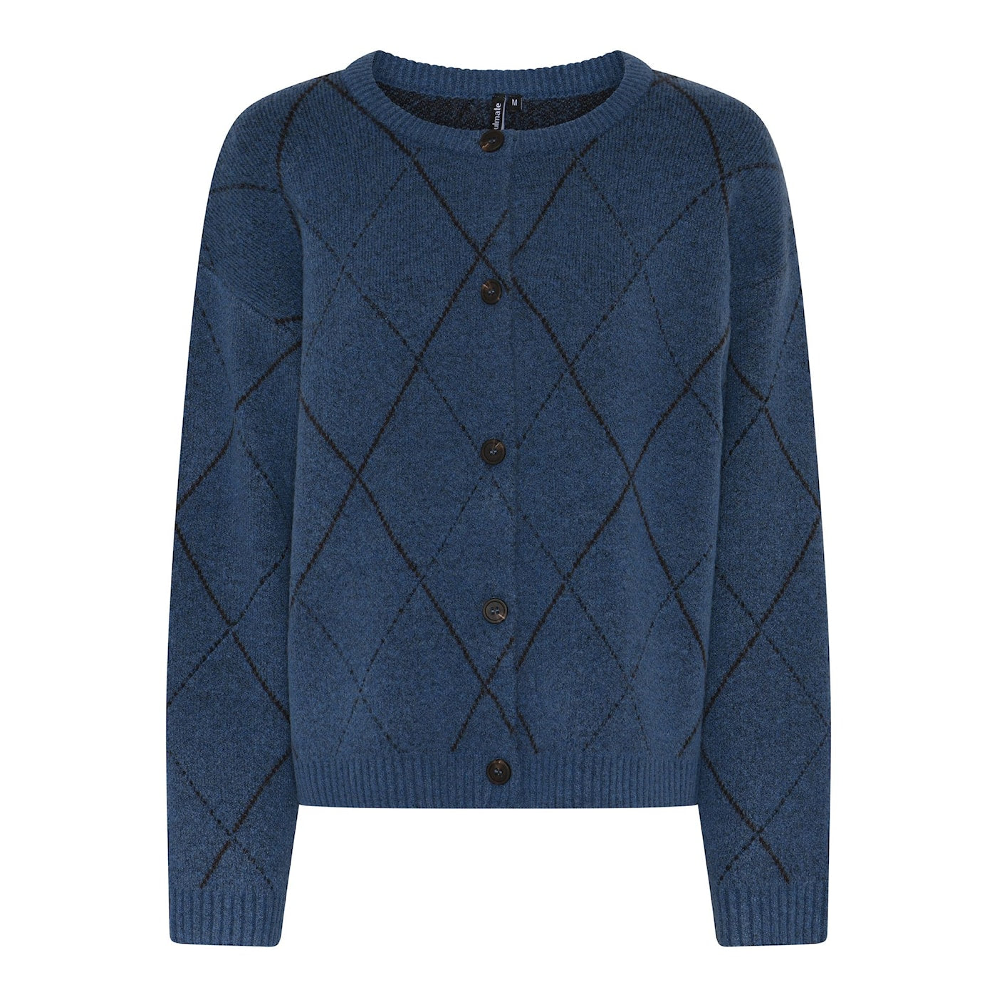 Soulmate vest blauw model Dizzy Denim Blue cardigan