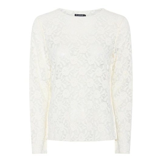 soulmate longsleeve kanten top creme model Florin off white 11054