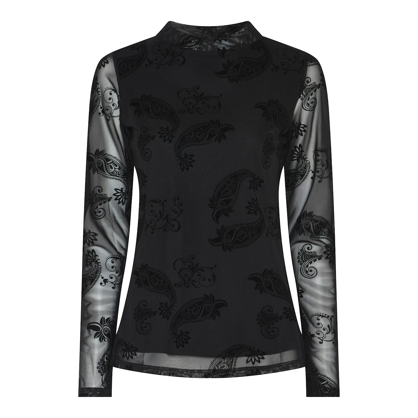 Soulmate longsleeve mesh zwart model Piper black 11133