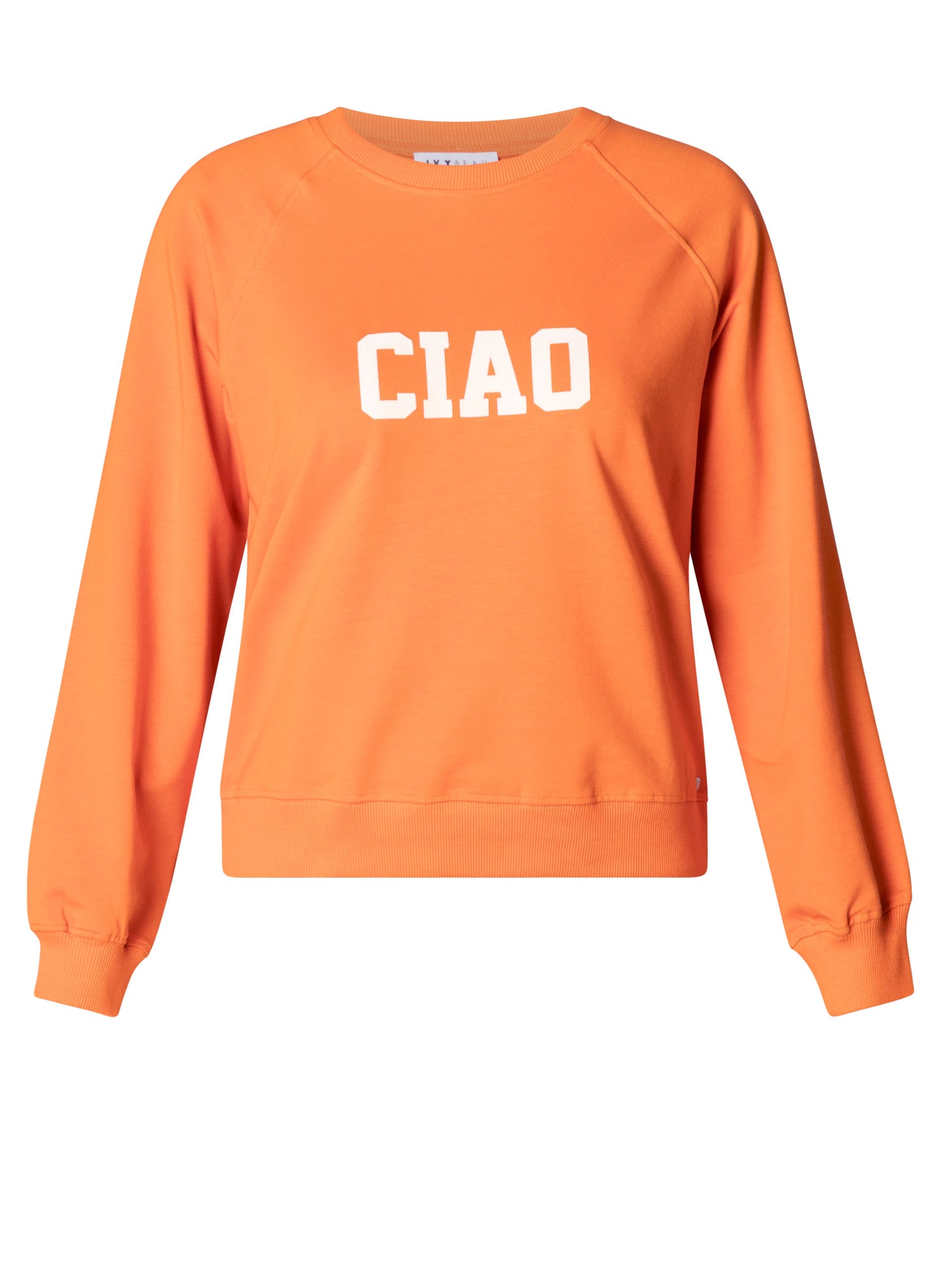 Ivy Beau sweater oranje trui model Remi Ciao mandarin orange