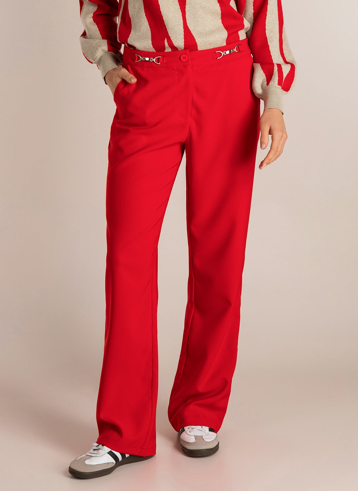 Ivy Beau pantalon rood model Sally red 