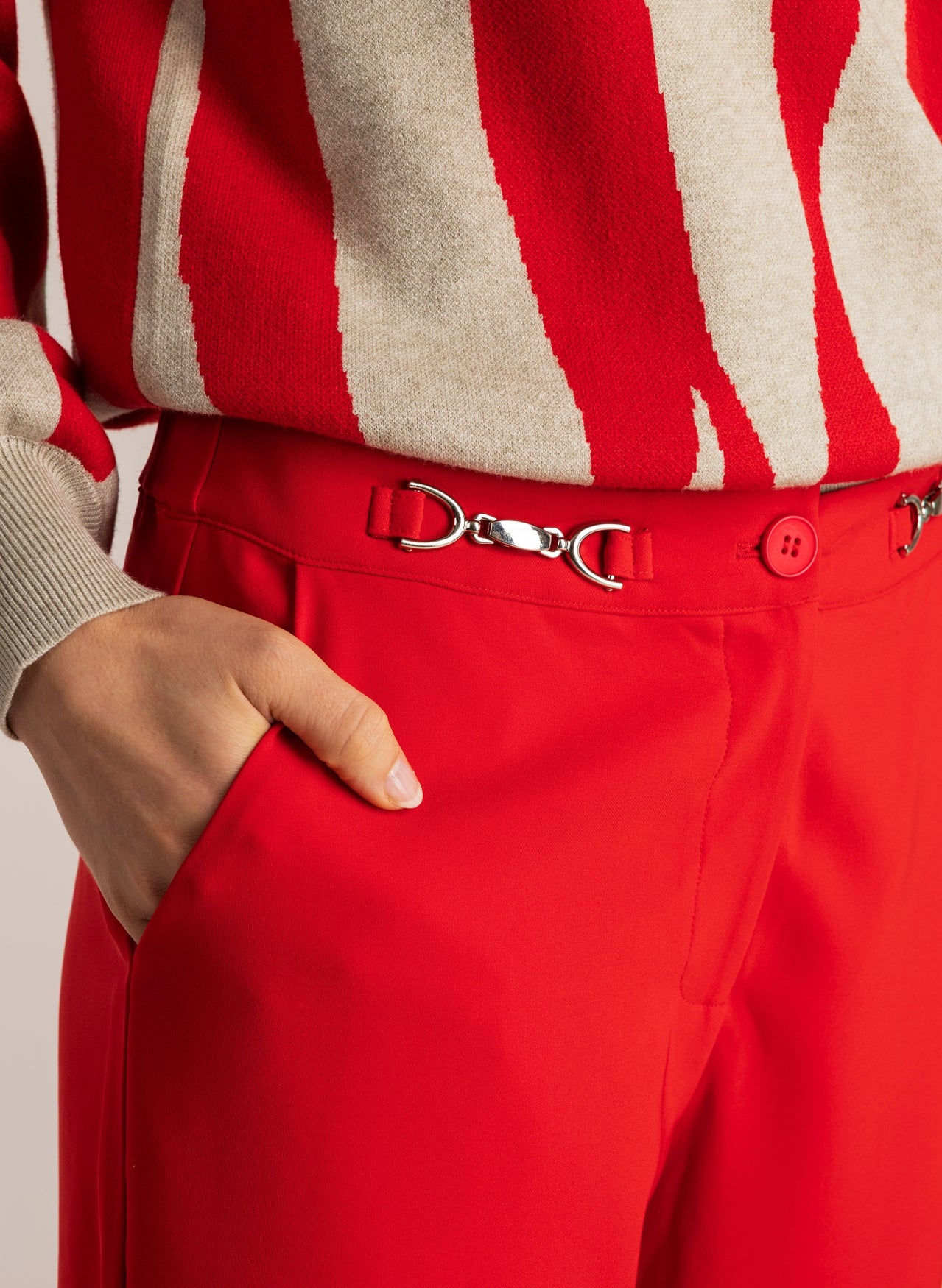 Ivy Beau pantalon rood model Sally red