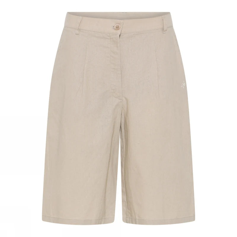 Soulmate bermuda korte broek zand kleur model Rosalia 3 Sand