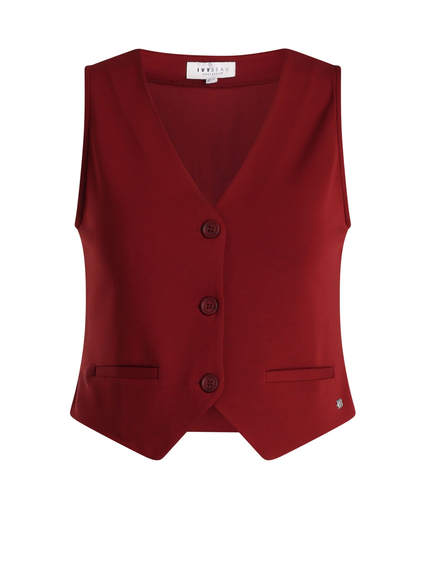 Ivy Beau gilet rood model Givenny dark red